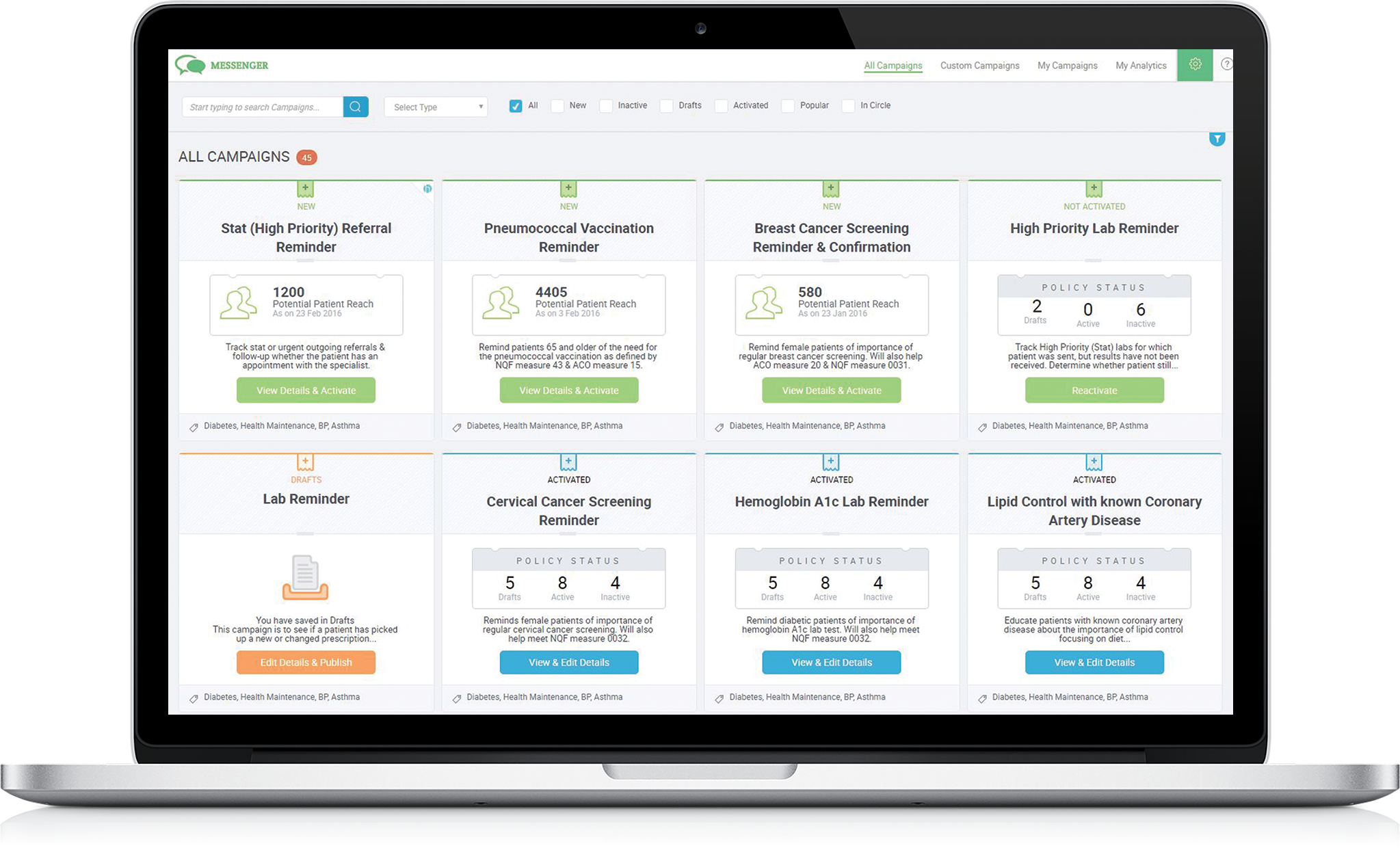 messenger-campaigns messenger for patient communications