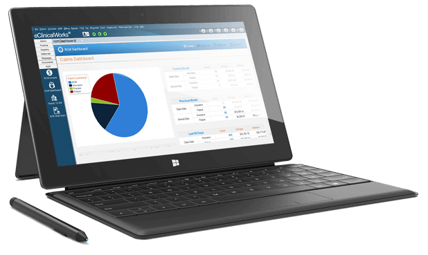 RCM solutions displayed on a laptop