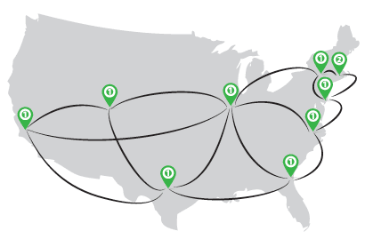 US map of eclinicalworks grid cloud