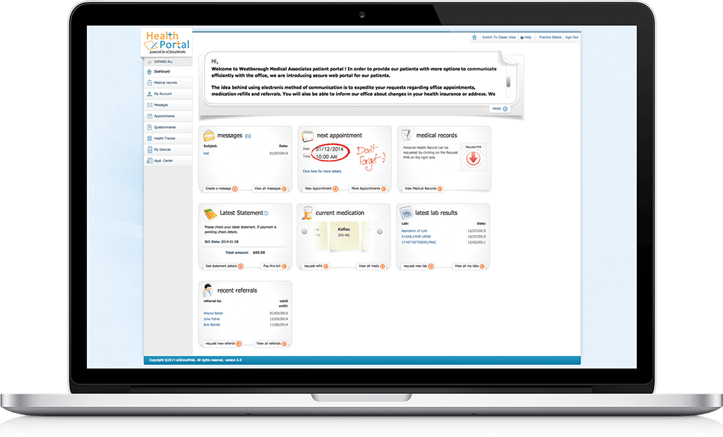 Patient Portal screenshot