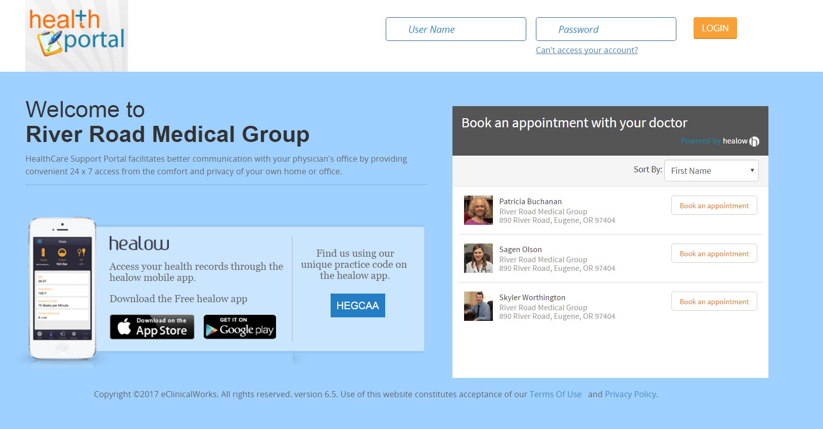 Ecw Health Portal