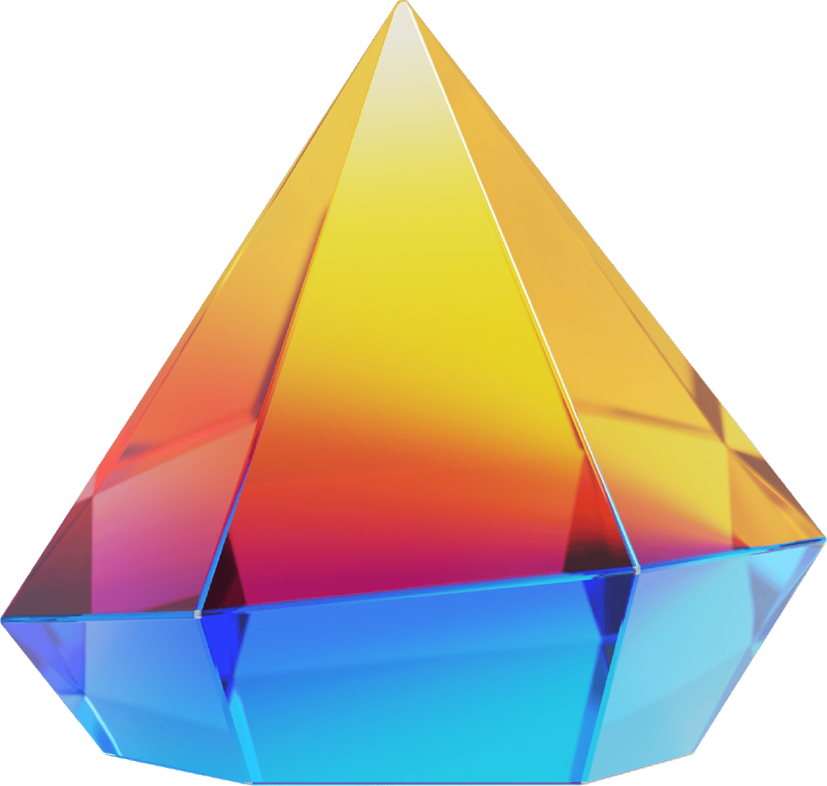3D graphic of a colorful prism representing PRISMA
