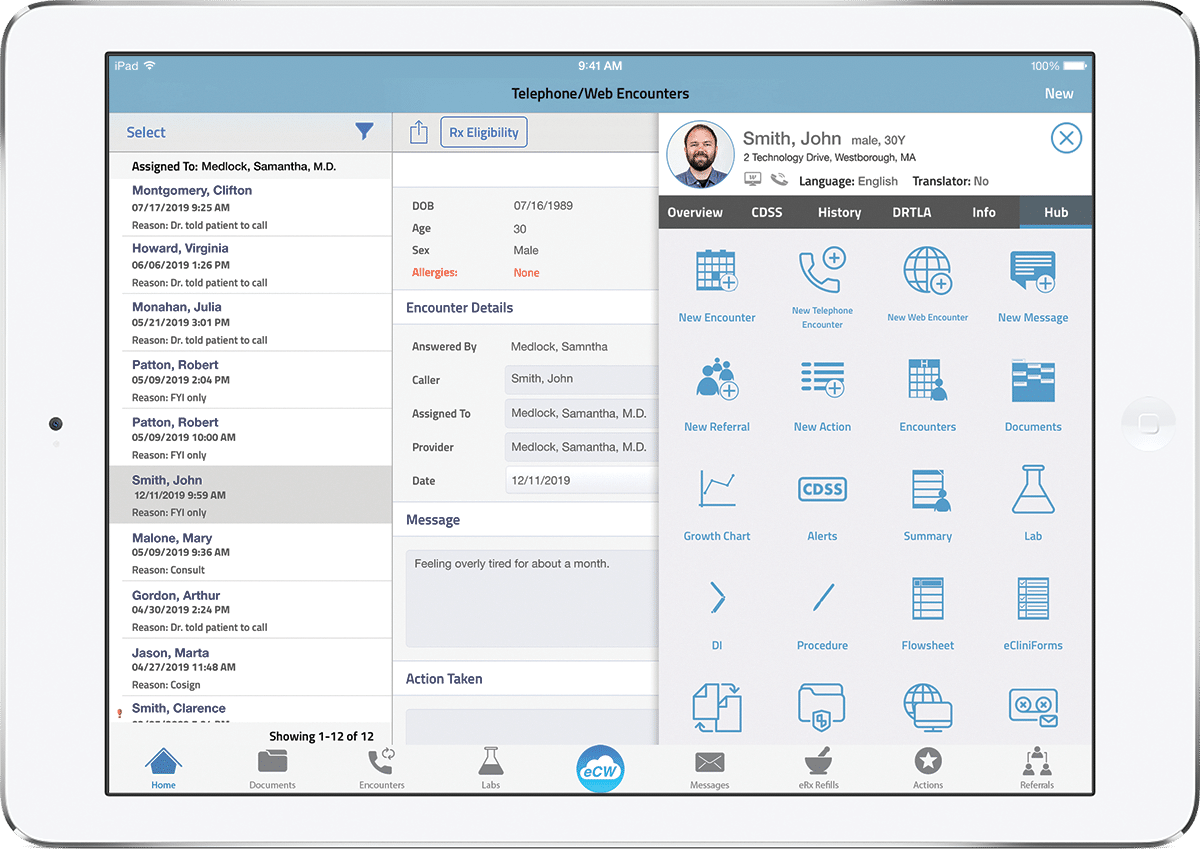 eclinicaltouch-progress-note-screenshot-on-tablet